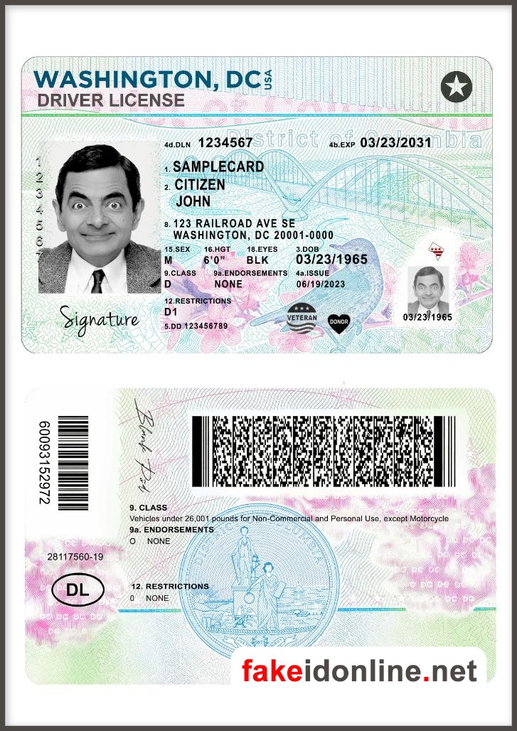 Washington Driver License New 1200dpi